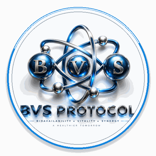 Metallic blue and silver BVS atomic emblem